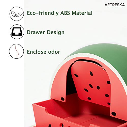 Vetreska Cat Litter Box, Odor Control Large Enclosed Cat Litter Box With Lid And Scoop, Hooded Sifting Kitty Litter Box Drawer Cat Toilet, Anti-Splshing Cat Kitten Litter Pan Easy Cleaning And Scoop #TOP1