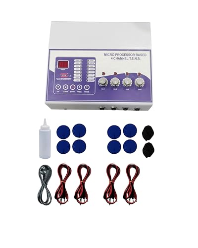 Image of ATS 4 Channel Auto Mode Tens Machine for Physiotherapy for Pain Relief Electrotherapy Machine with One Year Warranty Tens Electrotherapy Device