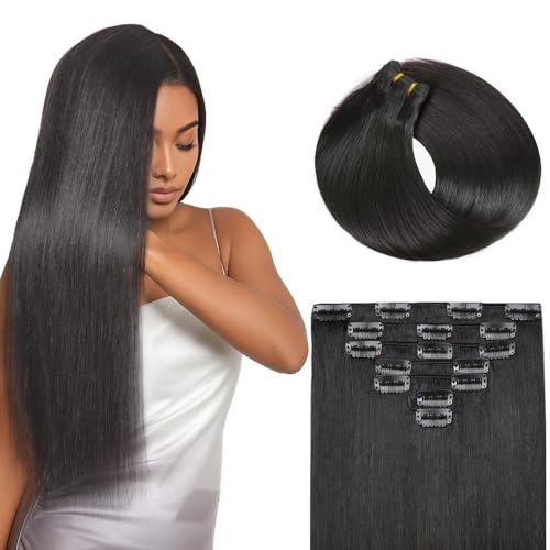 Extension a clip cheveux naturel 120g pour donner du volume aux cheveux fins