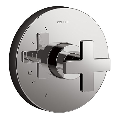 KOHLER K-TS73115-3-TT Juego de recambio para válvula con manija cruzada para válvula de equilibrio de presión Rite-Temp, no incluida, titanio miniatura 1
