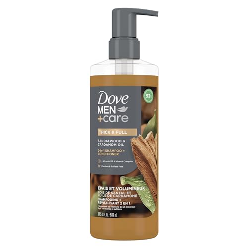 Dove Men+Care Shampooing + revitalisant 2 en 1 Bois de santal Cardamome 517 ml