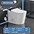 Smart Toilet with Bidet Built in, 360° Siphon Auto Flush & Automatic Lid, One Piece Toilet for Bathrooms with LED Display, Heated Seat, Warm Water, Dryer, Foam Shield, Night Light, 12" Rough-in