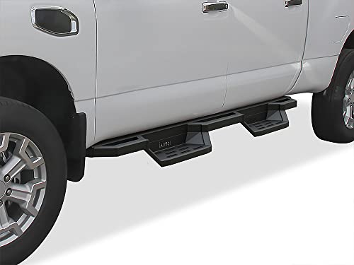 APS 304 Stainless Steel Pocket Steps Running Boards Side Bars Compatible with Nissan Titan 2004-2025 Crew Cab (Excludes 2016 Models) & Titan XD 16-25