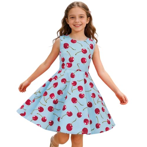 Robe fille été élégante à pois et nœud papillon pour tenue de soirée