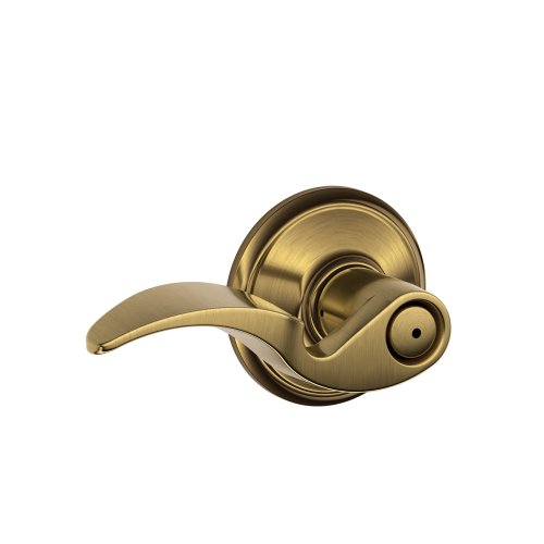 Schlage F40AVA609 Avanti Privacy Lever, Antique Brass
