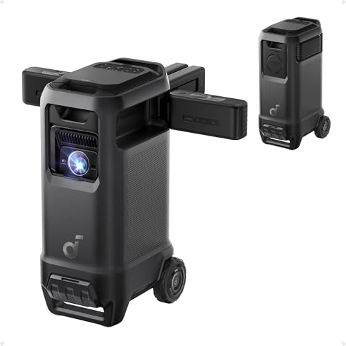 soundcore Nebula X1 Pro Triple Laser 4K Home & Outdoor Cinema Projector, 3500 ANSI Lumens Mobile Theater, 7.1.4 Spatial Sound, Official Dolby Atmos, Optical Zoom, 56000:1 Contrast, Intelligent Setup