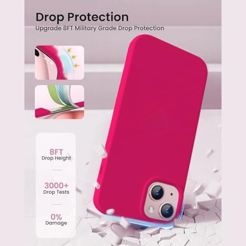 Image of Premium Liquid Silicone Case for iPhone 11 - Slim Full Body Protective Back Cover with Soft Microfiber Lining, Anti-Slip Grip Scratch Resistant Phone Case(Hot Pink)