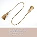 Fenghuangwu Curtain Tiebacks Handmade Decorative Curtain Holdbacks Rope with Tassel (Gold, 2P)
