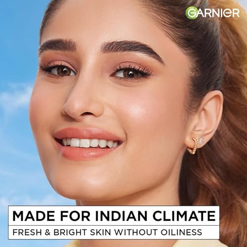 Image of Garnier Fresh & Bright Vitamin C Sorbet Moisturizer, 4.5% Triple Active Complex of Vit C + Hyaluronic Acid + Niacinamide + BHA, 9x Lighter Sorbet Cream, For Hydration & Dark Spot Reduction, Suitable for Oily to Normal & Combination Skin, 20ml