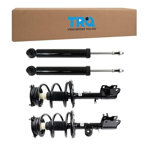 Image of TRQ Front and Rear Complete Strut Assembly & Shock Absorber Kit Complete Strut & Coil Spring Assembly Compatible with 2014-2019 Infiniti QX60 2013-2020 Nissan Pathfinder