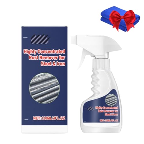 Highly Concentrated Rust Remover for Steel & Iron,Powerful Removedor De óxido Altamente Concentrado,Ultra-Strong Metal Revival Spray for Tools,Stainless Steel,Automotive Parts,Fast Acting Rust (1)