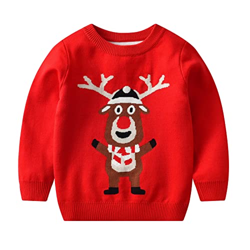 Toddler Kids Girls Boys Christmas Dinosaur Cartoon Sweater Casual Prints Knitted Girls Animal Print Clothes