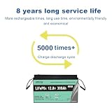 Lifepo4 Akumulator 12 V, 100 Ah, bateria litowo-żelazowo-fosforanowa, 5000 cykli pracy, wbudowany BMS, bateria litowa do układu słonecznego, UPS, RV