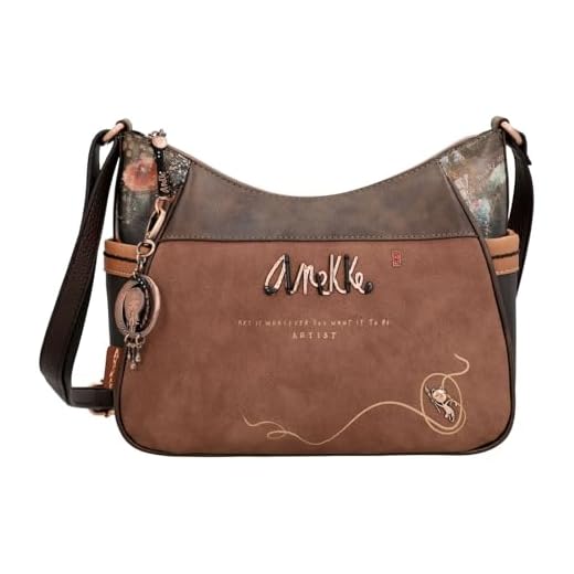 Anekke - Bandolera de Mujer - Bandolera de Polipiel para Mujer con Correa Ajustable y Cierres de Cremallera Shoen - Accesorios y Complementos Mujer - Medidas 28x24x10 cm