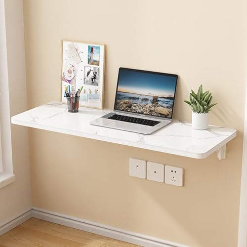 Table murale pliante pour bureau compact avec support métal robuste