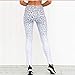GREQ Leggings da Donna Leggings Sportivi per Il Fitness da Donna Slim Fit a Vita Alta con Stampa Yoga a Vita Alta-White_L