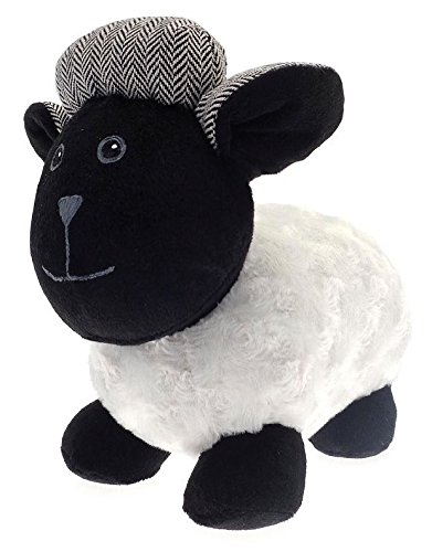 Preisvergleich Produktbild Country Club Türstopper, Schaf-Design, Fischgrätenmuster, Schwarz