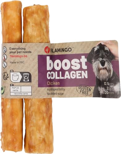 Flamingo Boost PALITO con Pollo Y COLÁGENO 12,5CM 20MM 2PZS