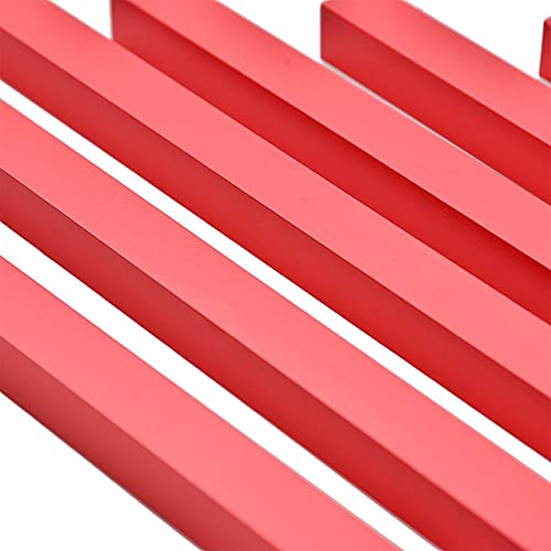 Image of Kghios Montessori Long Red Rods Montessori Sensorial Toys Material for Toddlers Children Kids Educational Tools Preschool Learning (5CM-50CM)