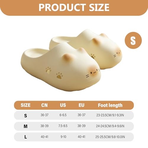 Pantoufles patte de chat femmes chaussures maison imperméables légères jaune - 4