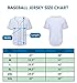 KUAIPAO Blank Baseball Jersey,Short Sleeve Plain Jersey Shirt,Sports Uniform for Men Women (White, Black, Red,Blue,S-3XL) (S, White)