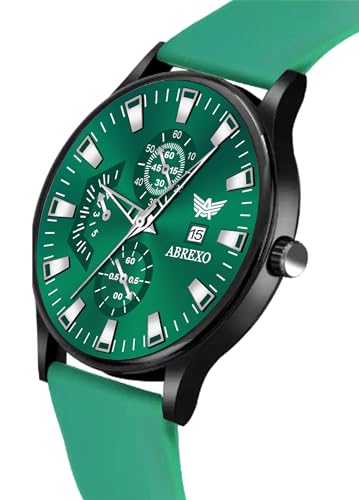 Image of Speed-Master Series Round Dial Date Working Silicone Strap Analog Quartz Mechanism Boys Watch for Men