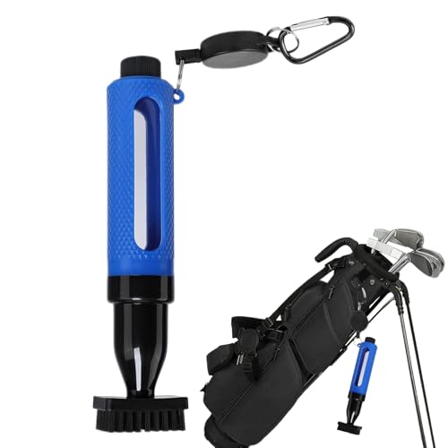 Golf Club Brush - Golf Club Cleaner | Groove Clean Tool Brush de acero de nylon de doble cara con clip de hebilla | Bristles Strong Bristles Golf Club Brush Puede contener 5 onzas de agua, Accesorios
