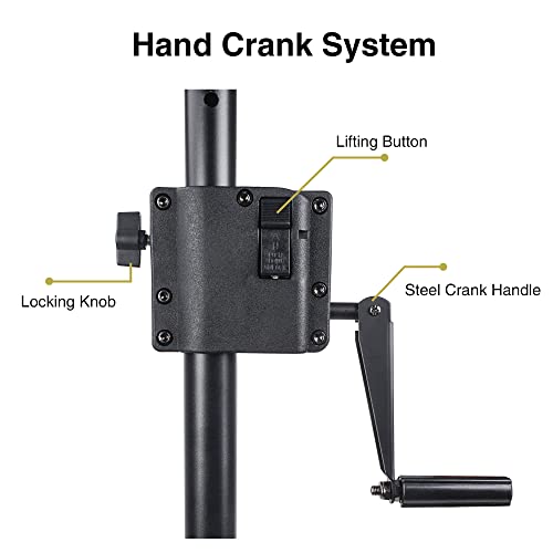 Sound Town 2-Pack Crank-Up Tripod Speaker Stands thumb #3