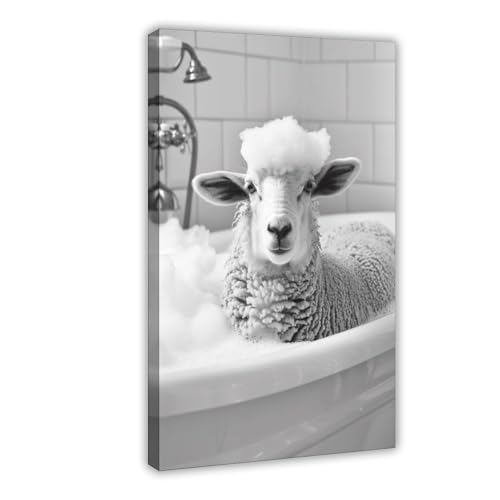 Mouton dans la baignoire poster 40x60cm deco zen pour chambre