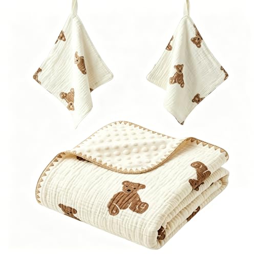 3-Piece Cotton Baby Blanket DROPS TO - image 1