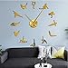 Produktbild JKLMZYT Pilates Posen DIY Big Needles Wanduhr Für Mädchenzimmer Fitness Center Sport Übung Gesundheit Ruhige Uhr Home Gym Decor Clock-37INCH