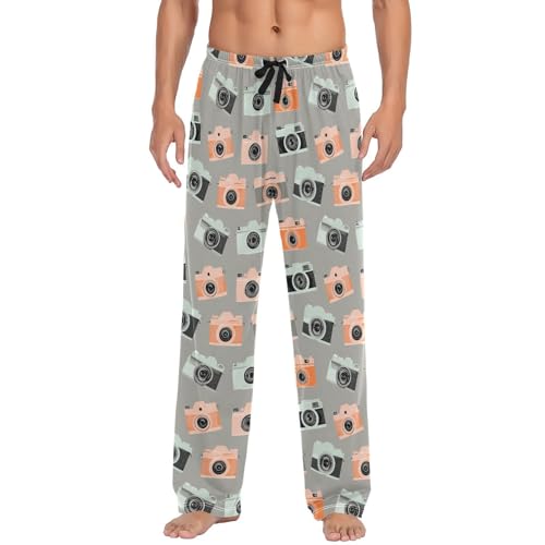 Laprad Men's Pajama Pants Lounge Comfy Pjs Bottoms Cameras Soft Sleep Pant with Pockets2