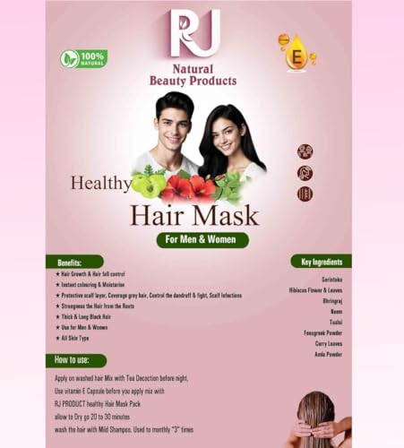 Image of Healthy hair mask Especially dandruff control /Hair fall control & fight Scalf Infections /strong hair roots /Coverage grey hair /thick and long hair Use full for Men /women /children -paraben free /100%pureNatural& organic 250gr All Hair type monthly 3 times Healthy hair mask with in more ingredientsnts