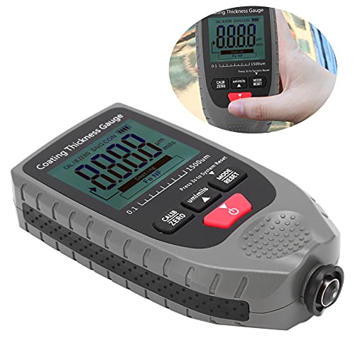 Flexman Medidor Digital de Grosor de Pintura 0~1500Um con Resolución 0.1Um/0.01Mil Pantalla LCD miniatura 5
