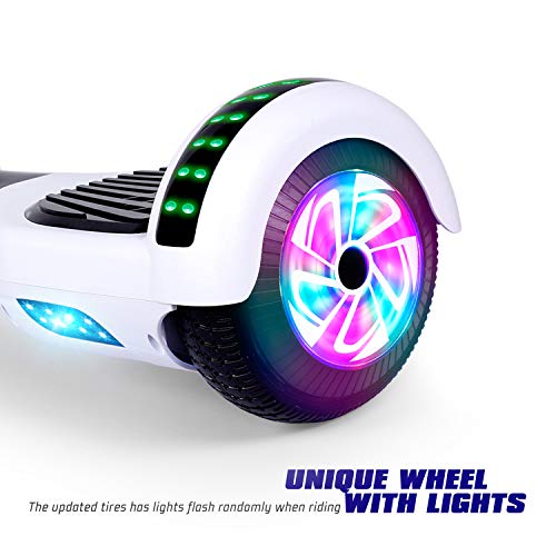 Felimoda Hoverboard for Kids Ages 6-12, 6.5” Two-Wheel Self Balancing Hoverboard with Bluetooth and LED Light, UL2272 Certified