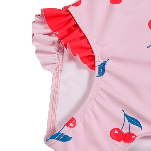 Image of LIZENS One Piece Swimsuit for Girls Swimwear with Ruffled Children Bathing Suit