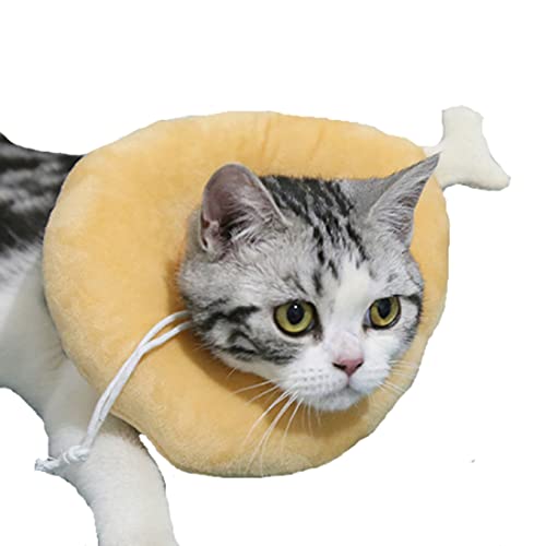 VIZAUZIE Haustiere Schutzkragen Wiederherstellung Schutzhalsband Halskrause Pflege Wunde Hals Leckschutz Bissschutz Wasserdicht für Katzen Hunde Welpen Kätzchen Hühnerschenkel L Cover