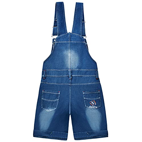 Image of Peacolate 3-11T Little&Big Kids Girls Jumpsuit&Rompers Bib Overalls Colorful Tie-dye Shortalls Suspender Shorts Jeans Pants