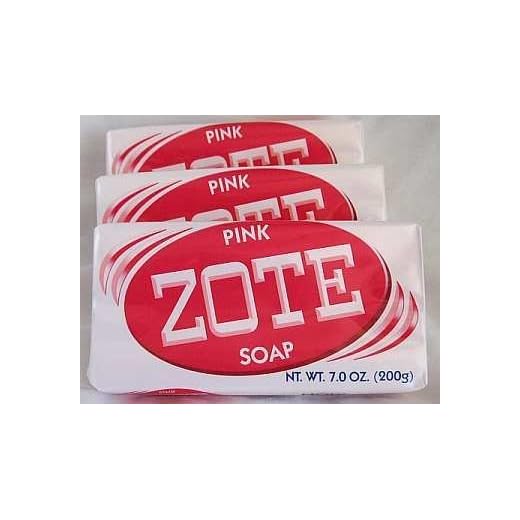 Zote Laundry Soap Bar - Stain Remover - Catfish Bait - Pink 3 Bars-7 Oz (200g) Each