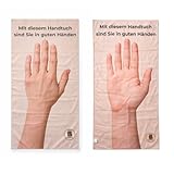 Wortschatz Lustiges Strandhandtuch „Mit diesem Handtuch sind Sie in Guten Händen“ – Badehandtuch mit Humor Spruch – Großes Saunatuch & Strandtuch – Geschenkidee Sommer Urlaub