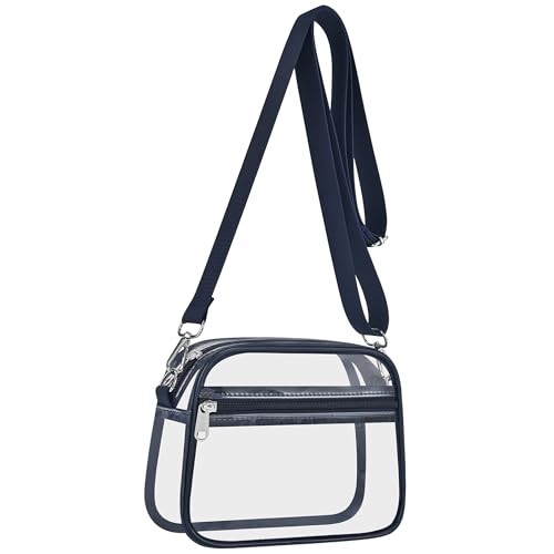 Image of USPECLARE Clear Bag for Stadium Events Clear Sports Fan Handbags Purses | Unisex 0.4 mm Thickened Waterproof PVC,Approved for Concerts,Game Days,Outdoor Events