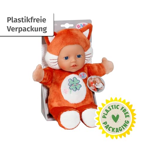 Baby Born for Babies Fuchs, weiche 26 cm Puppe mit Öhrchen und Fingertaschen, für Neugeborene, 836606 Zapf Creation