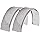 Tough Grade 2-Pack Aluminum Diamond Plate Round Top Trailer Fender 10" X 36" X 18" | Car Hauler Trailer | Cargo Trailer | Utility Trailer | Landscape Trailer