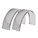 ToughGrade 2-Pack Aluminum Diamond Plate Round Top Trailer Fender 10" X 36" X 18"