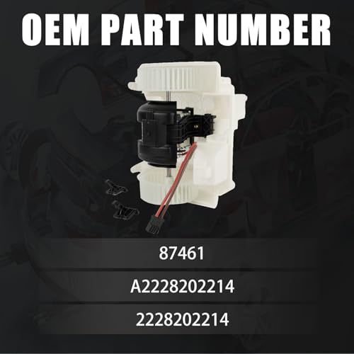 Image of 2228202214 HVAC Heater Blower Motor Assembly Compatible with Mercedes Benz W222 / C217 S450 S550 S560 S600 S650 S63 S65 AMG 2014-2021 87461 A2228202214