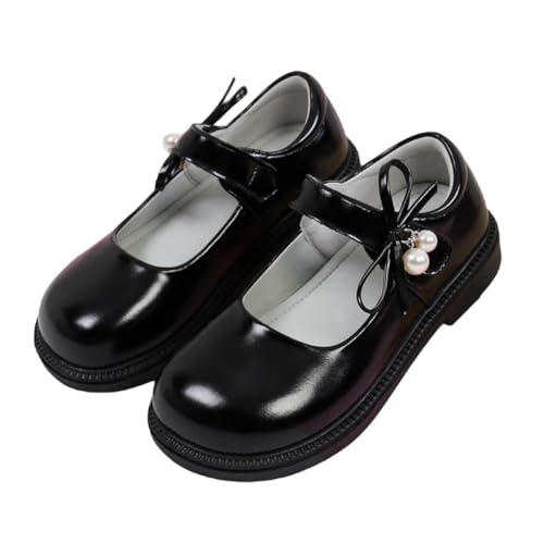 Little Girls Patent Leather Mary Jane Flats Black School Uniform Dress Shoes