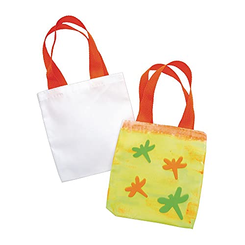 ColorationsÂ® Decorate Your Own White Mini Blank Canvas Tote Bag, Set of 24, Each Bag 6