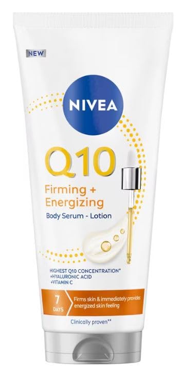NIVEA Q10+ Reafirmante + Energizante Sérum-Loción Corporal 200 Ml, prodotto per la cura personale per igiene quotidiana