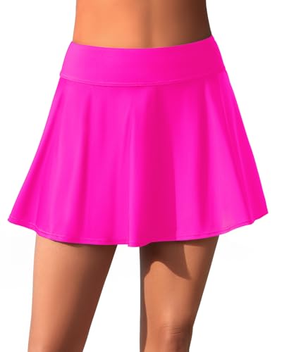 Image of Aqua Eve Women Swim Skirt Tummy Control Swimsuit Skirt High Waisted Bathing Suit Bottom (Available in Plus)
