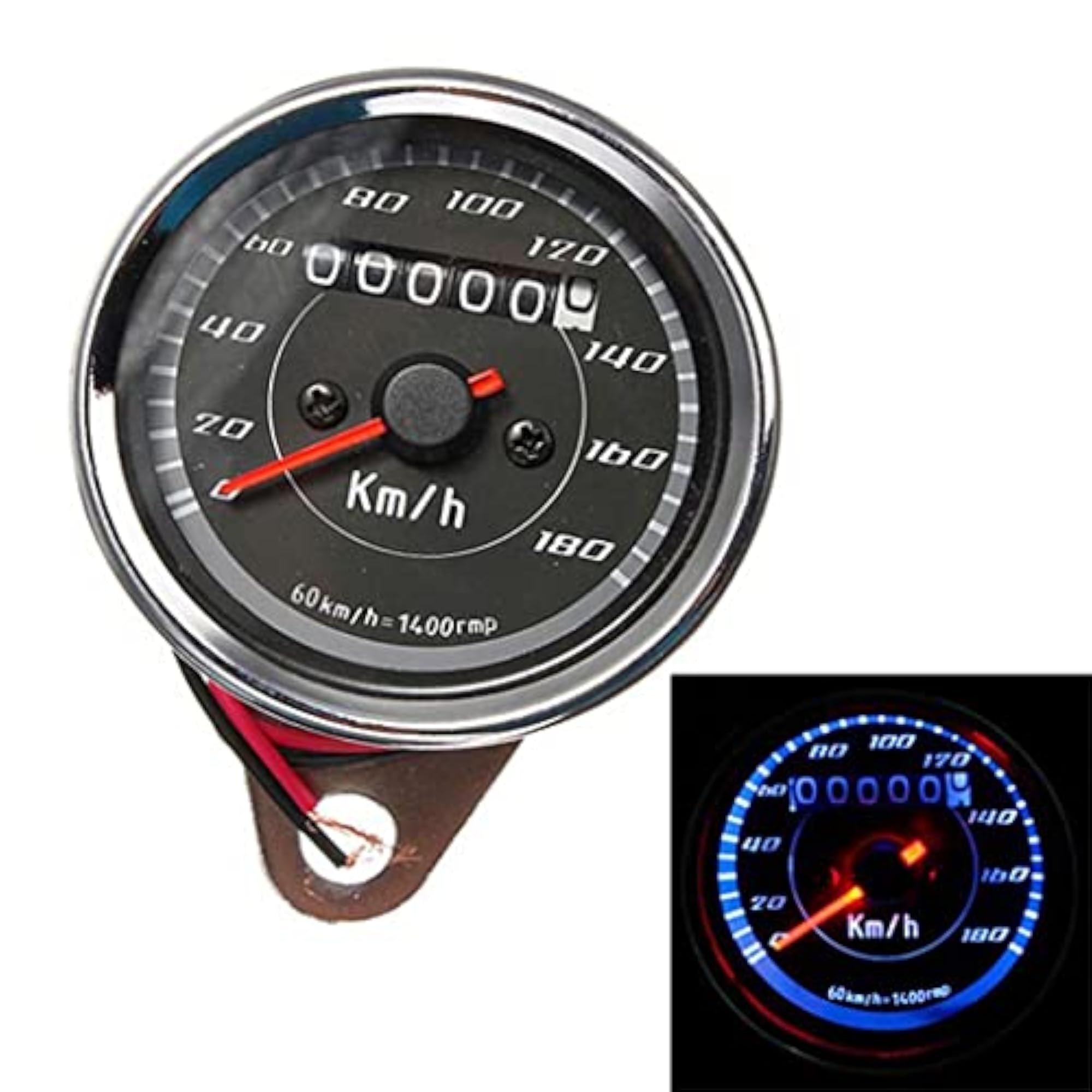 Motorcycle Cafe Racer Speedometer Odometer Gauge